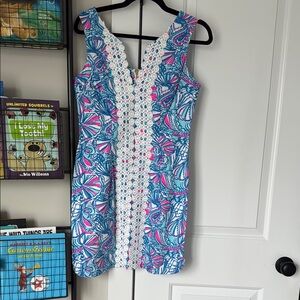 Lilly Pulitzer Blue and Pink Patterned Dress